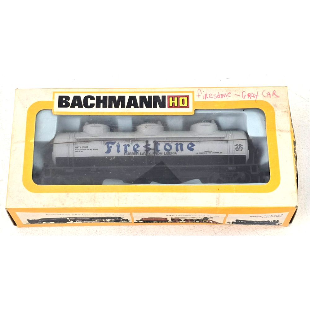 Bachmann HO Scale Firestone Rubber Latex 3 Dome Tank Car #0926